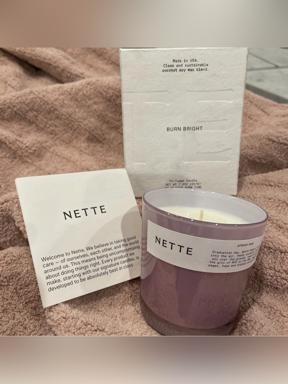 NETTE - Spring 1998 - SCENTED CANDLE PERFUMED CANDLE 7.5 oz 227g 65 Hr NIB